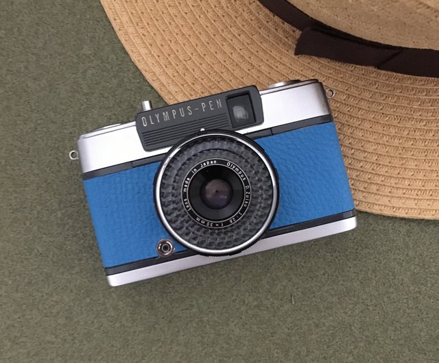 Olympus PEN EES-2 with blue shrink genuine leather - Shop contrail