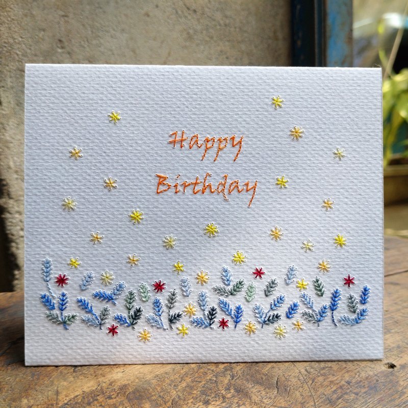 【Paper embroidery card】Birthday card - การ์ด/โปสการ์ด - กระดาษ 