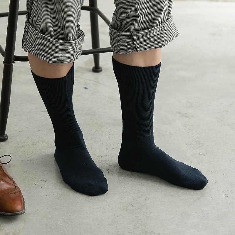 機能抗菌萊卡除臭精梳棉襪-紳士寬口長襪 上班族 正裝配件 - 襪 - 棉．麻 灰色