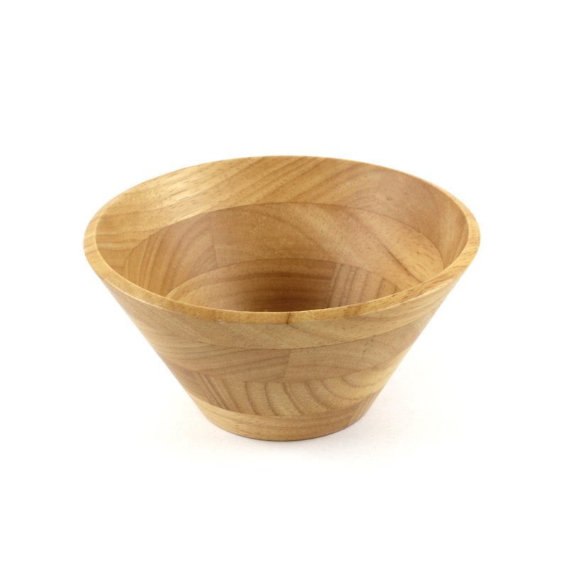 |巧木| 木製凹底沙拉碗(原木色)/木碗/湯碗/餐碗/凹底碗/橡膠木 - 碗 - 木頭 咖啡色