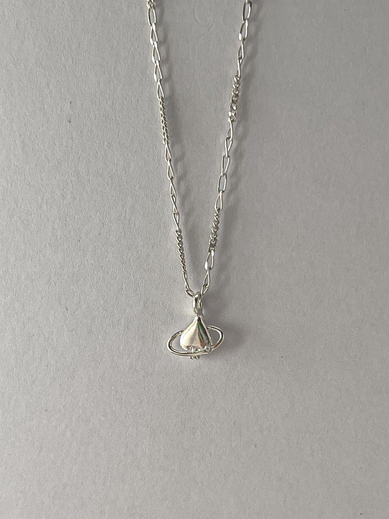 Spade Planet Necklace - 項鍊 - 純銀 銀色