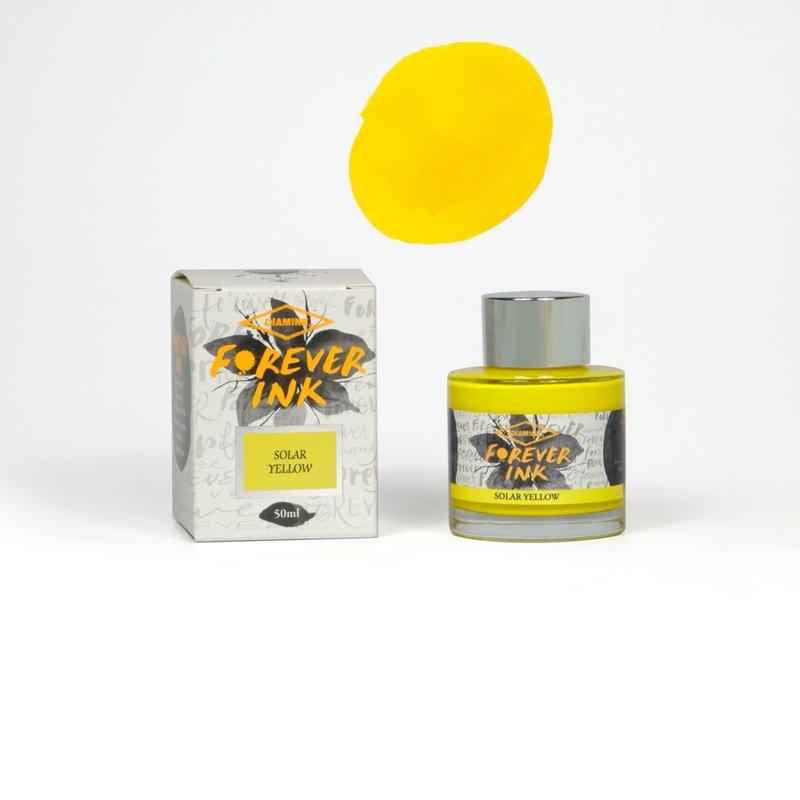 Diamine 永恆墨水 50ml - 太陽黃 - 墨水/鋼筆墨水 - 玻璃 黃色