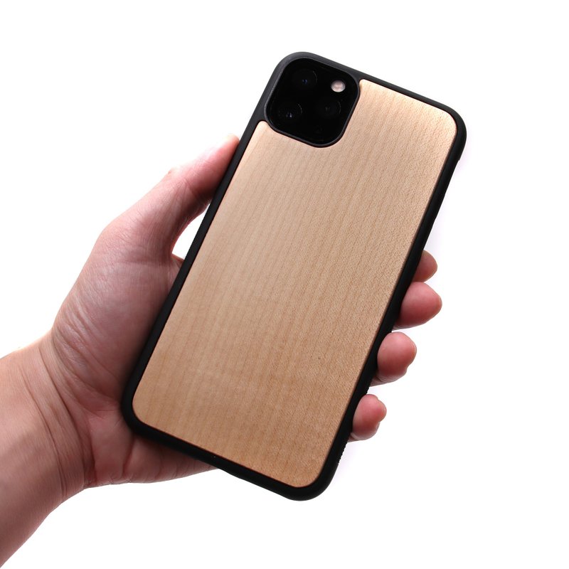 IPHONE 11 Pro Max solid wood phone case-corkwood - เคส/ซองมือถือ - ไม้ สีทอง