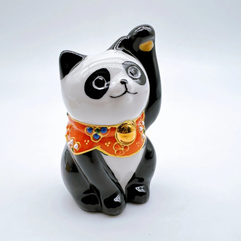 【熊趣萌韻】日本九谷燒招財貓 | 熊貓 - 3.2號 - 擺飾/家飾品 - 瓷 多色