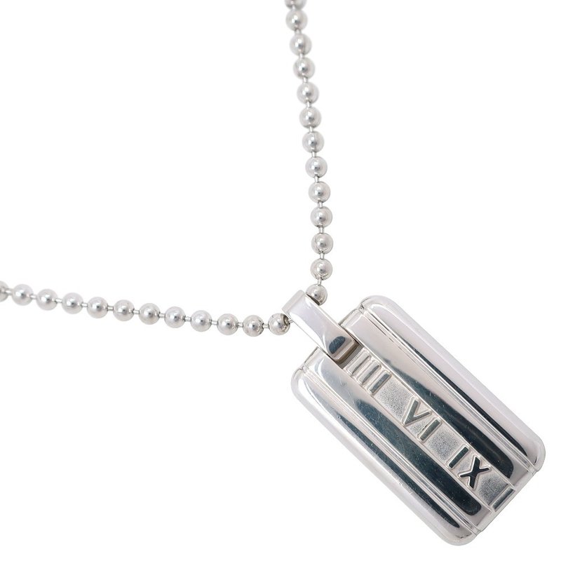 【日本直送】ティファニー TIFFANY&Co. アトラス バー ネックレス ボールチェーン シルバー925 約21.4g レディース【中古】 - 項鍊 - 銀 銀色