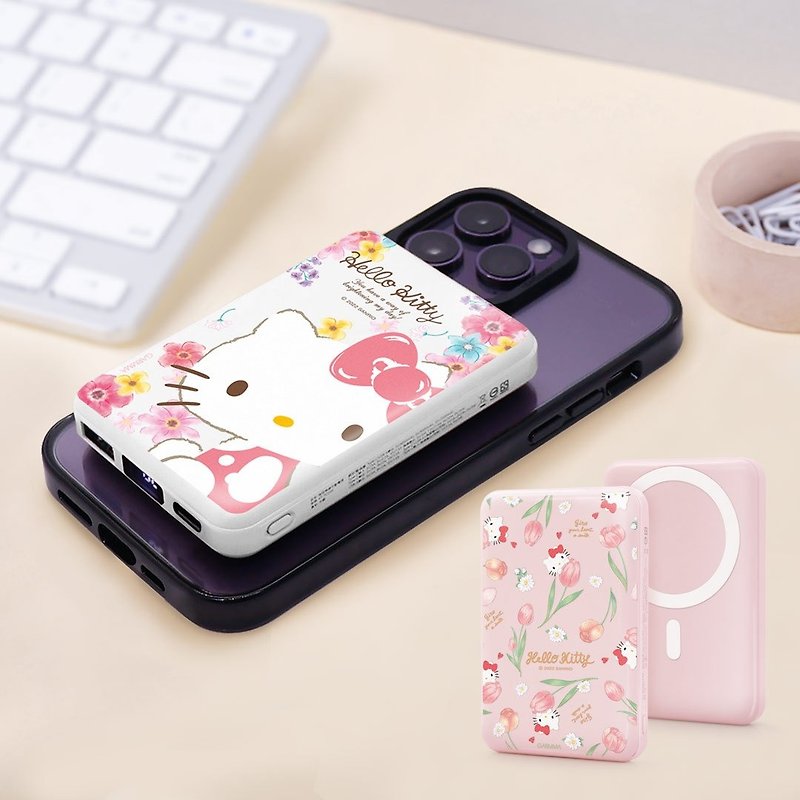 Other Metals Chargers & Cables - GARMMA Hello Kitty Magnetic Wireless Power Bank