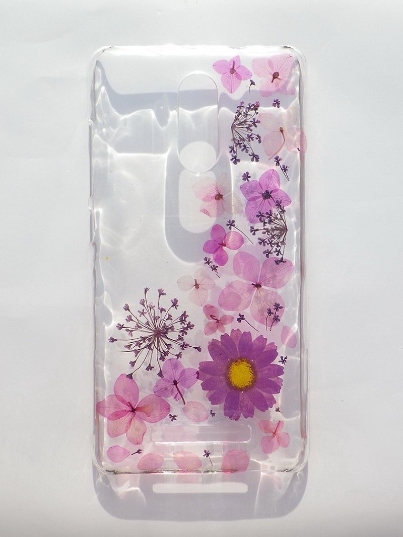 Pressed flower phone case,  MIUI Note 3, Romantic color - Phone Cases - Plastic Purple