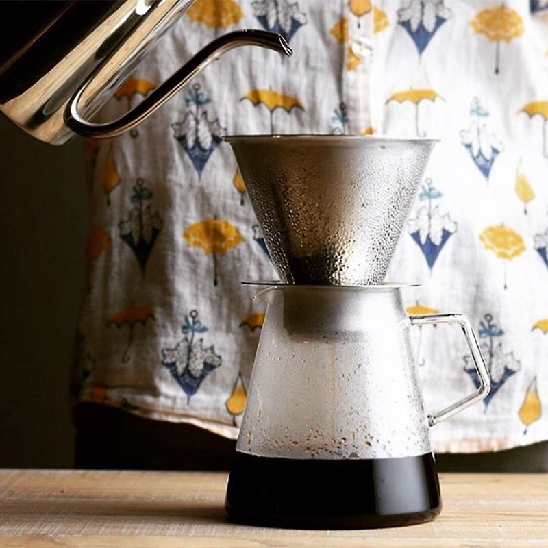 Japan KINTO Carat coffee brewing pot set 720ml - เครื่องทำกาแฟ - แก้ว สีใส