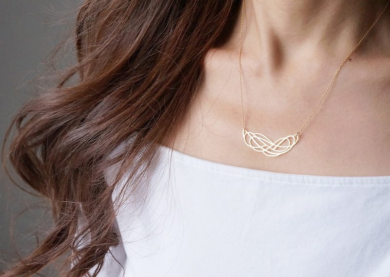 [Israel] 14KGF Necklace, Abstract-002- - Necklaces - Other Metals Gold