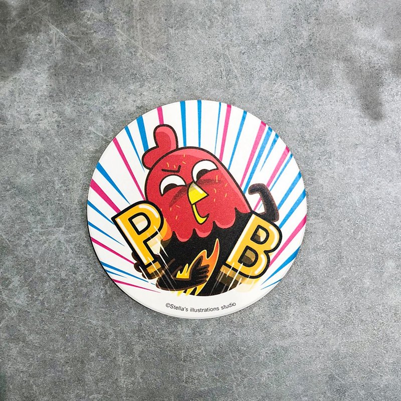 | Funny Three Chickens | coaster - Coasters - Other Materials 