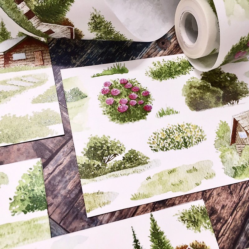 [Scenery along the way] 7M Washi Tape by Wendy - Washi Tape - Paper Green