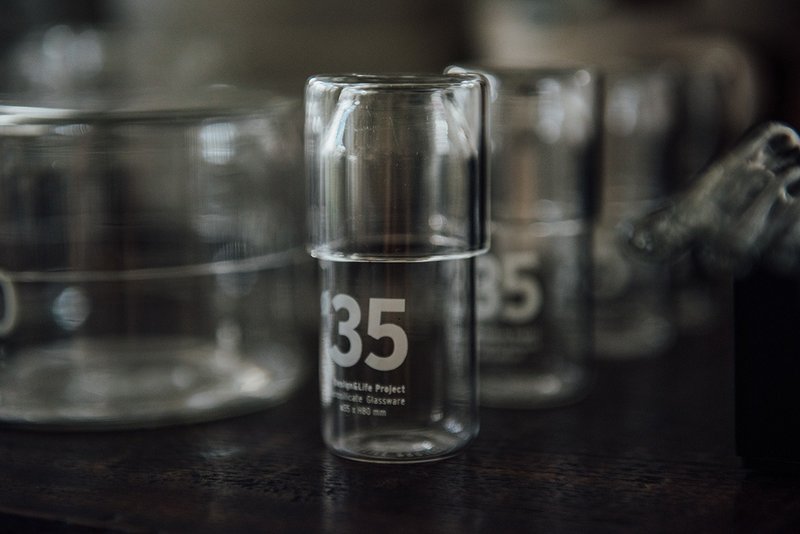 D&L caliber digital glass bottle (diameter 35) - กล่องเก็บของ - แก้ว สีใส