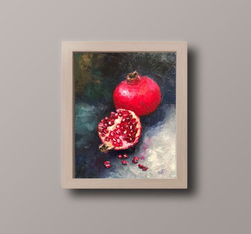 フルーツの絵 オリジナル油絵 キッチン 静物画 - ショップ