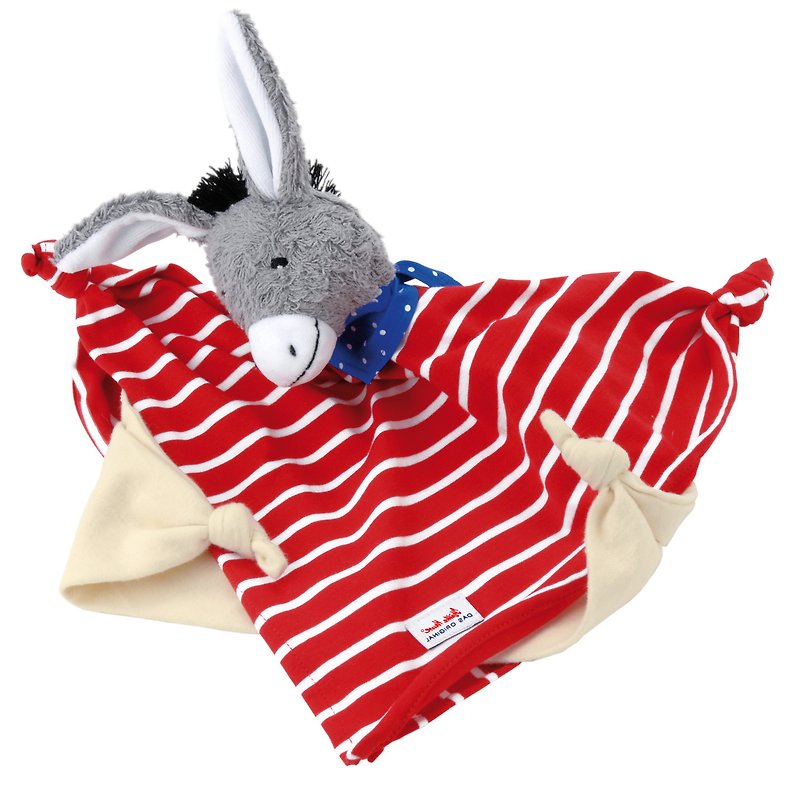 German brand Käthe Kruse Tomato donkey comforting towel - Kids' Toys - Cotton & Hemp Multicolor