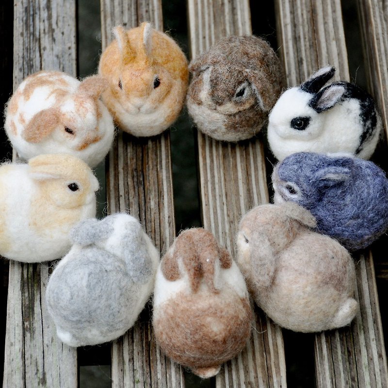兔子不倒翁羊毛氈體驗活動 - 編織/羊毛氈/縫紉 - 羊毛 