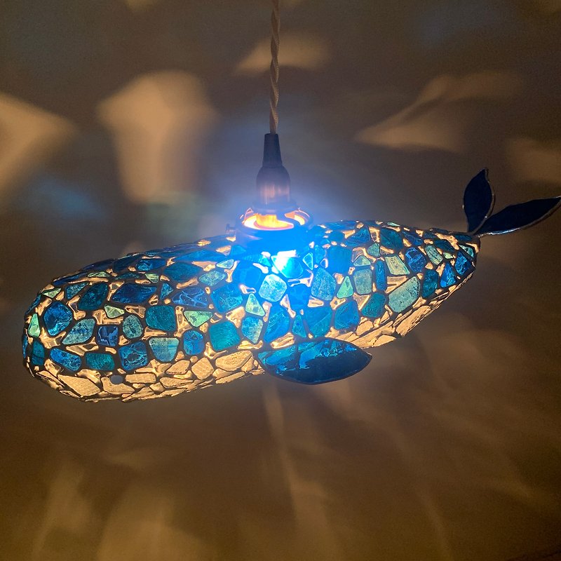 Jewel Night 大きなクジラ　Blue Heaven - 照明・ランプ - ガラス ブルー