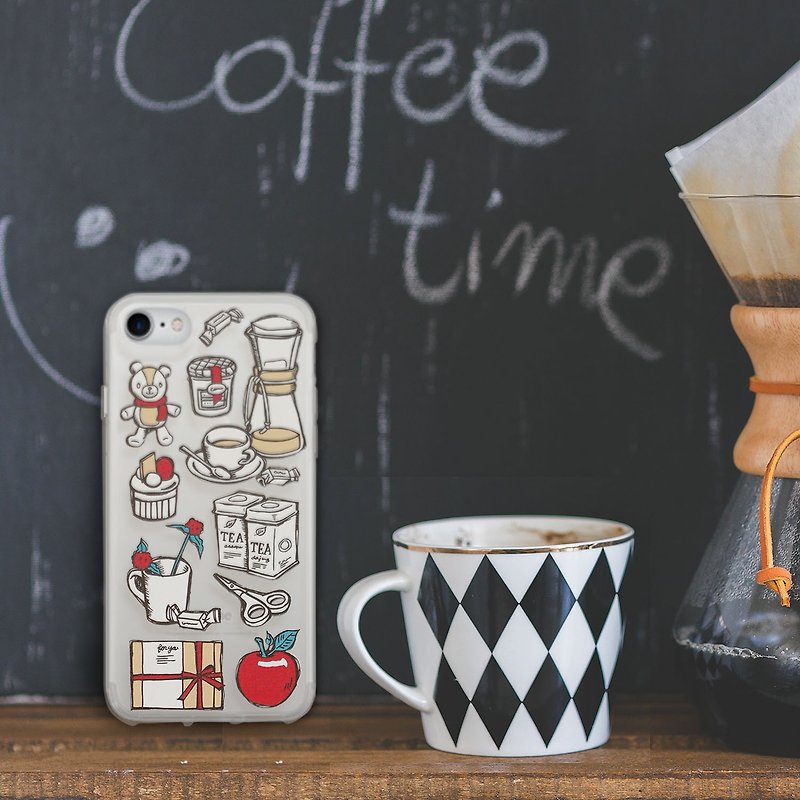 【Clear iPhonePlus case】Coffee time - เคส/ซองมือถือ - วัสดุอื่นๆ สีใส