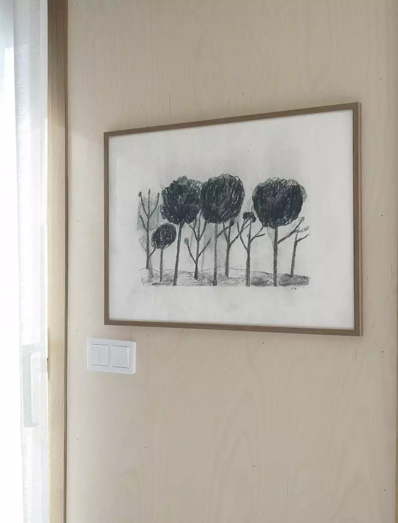 Isis Maakestad - Swedish artist designed poster TREES POSTER - โปสเตอร์ - กระดาษ สีดำ