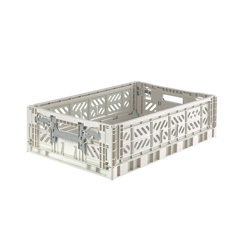 Turkey Aykasa Folding Storage Basket (L15)-Light Gray - กล่องเก็บของ - พลาสติก 