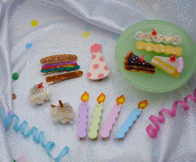 YUJIE Party Cake Hairpins Duckbill Clips YUJIE Party Cake Hairpins Duckbill Clips