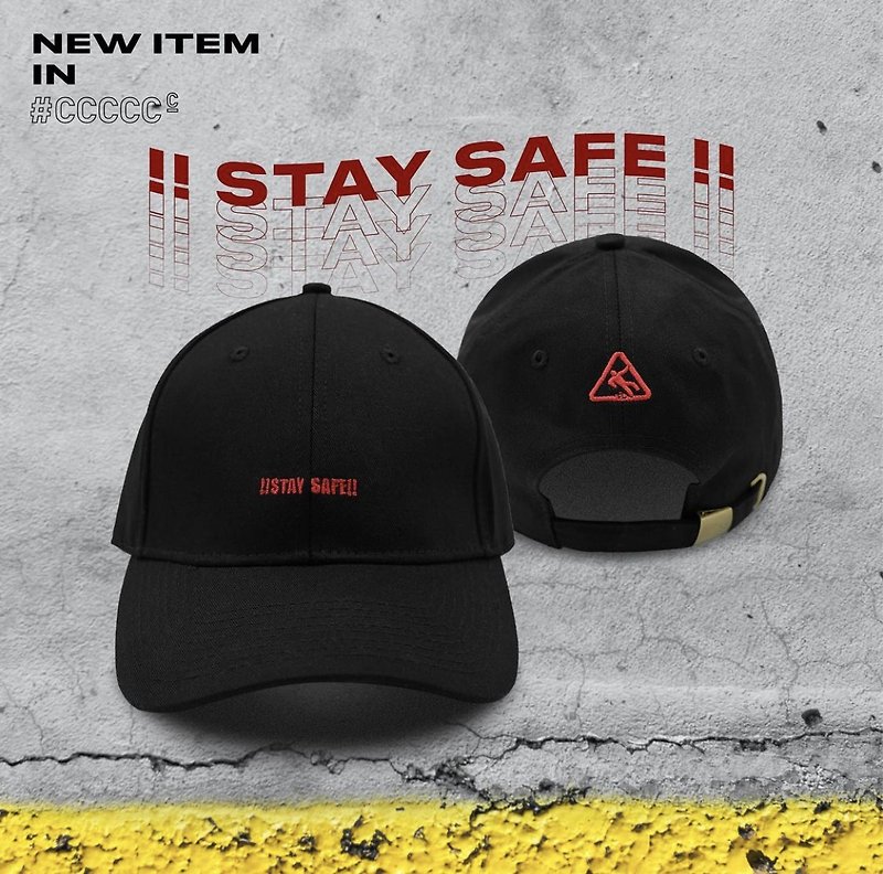 Stay safe cap - Hats & Caps - Cotton & Hemp Black