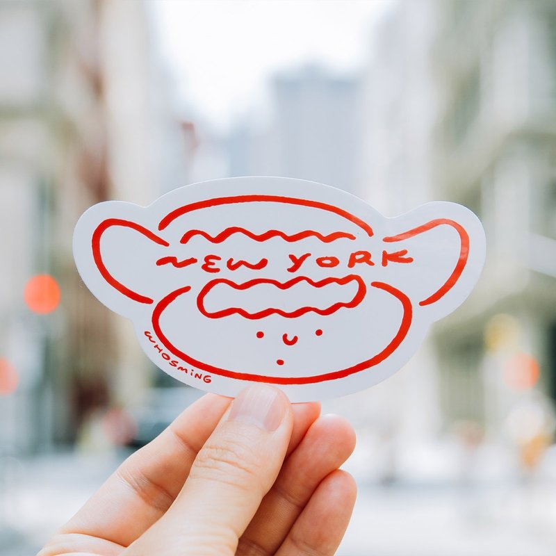 【NYC】熱狗貼紙 Sticker - 貼紙 - 紙 白色