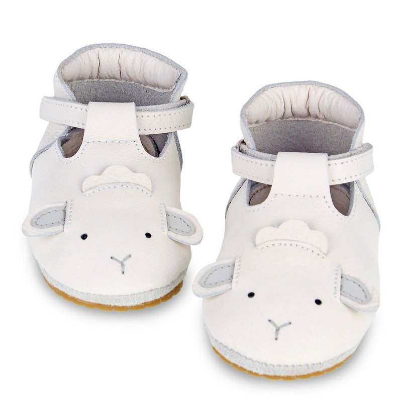 Donsje Animal Sandals (SS18) Sheep 0629-ST019-LE060 - รองเท้าเด็ก - หนังแท้ ขาว