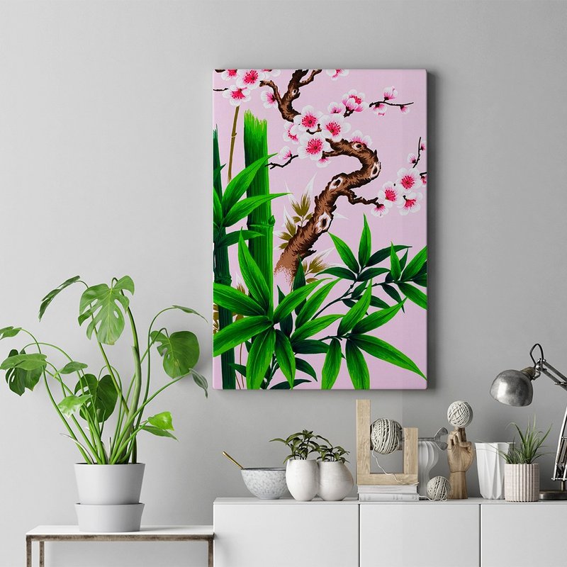 Unique retro out-of-print Taiwan floral cloth decorative picture frame (pre-order for 7 to 14 days for unique items) - Posters - Cotton & Hemp 