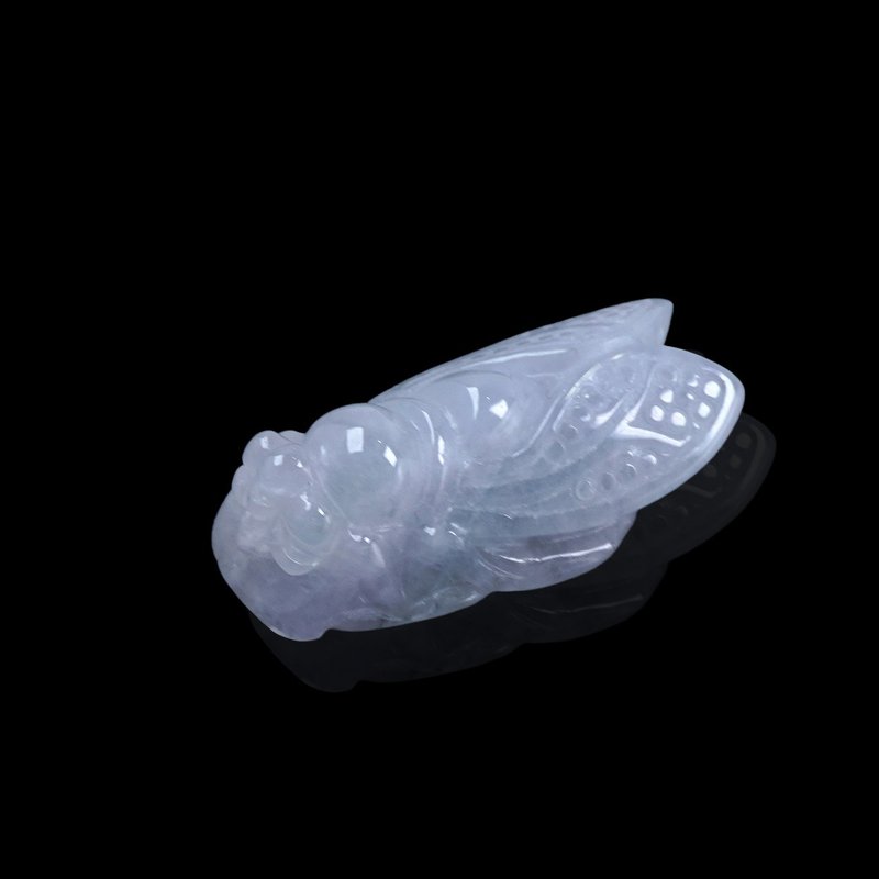 【一鳴驚人】紫羅蘭翡翠玉蟬項鍊 | 天然緬甸玉翡翠A貨 | 送禮 - 項鍊 - 玉石 紫色