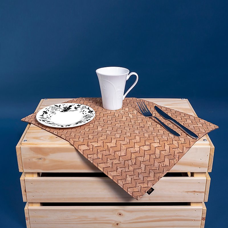 [Customized gift] Lightweight cork placemat (C type) - ผ้ารองโต๊ะ/ของตกแต่ง - วัสดุอื่นๆ สีนำ้ตาล