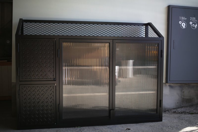 Industrial style cabinet/iron mesh glass/wall cabinet/commercial space//customization available// - Wardrobes & Shoe Cabinets - Other Metals Black