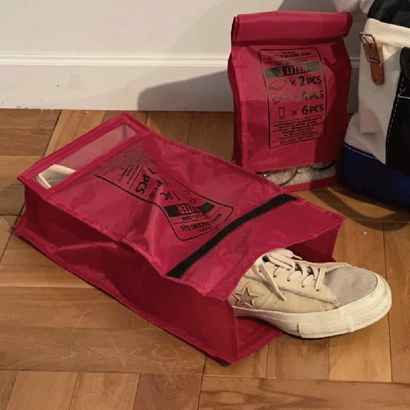DULTON 旅行收納袋 紅色 / 三種尺寸 - 化妝袋/收納袋 - 塑膠 紅色