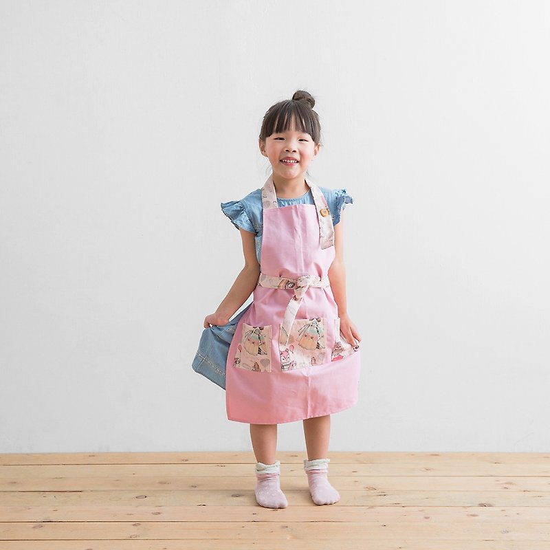 Afternoon Tea Time Kids Apron - Aprons - Other Materials Pink