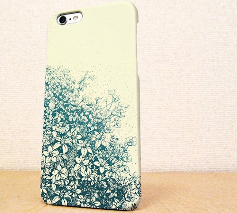 (Free shipping) iPhone case GALAXY case ☆ Flower which blooms - เคส/ซองมือถือ - พลาสติก สีน้ำเงิน