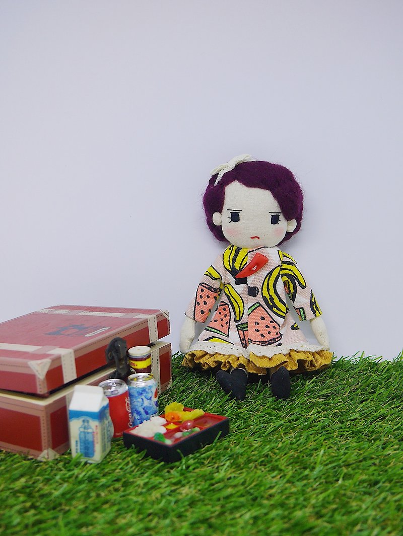 Handmade Doll- Cool Girl- Melon - 玩偶/公仔 - 棉．麻 