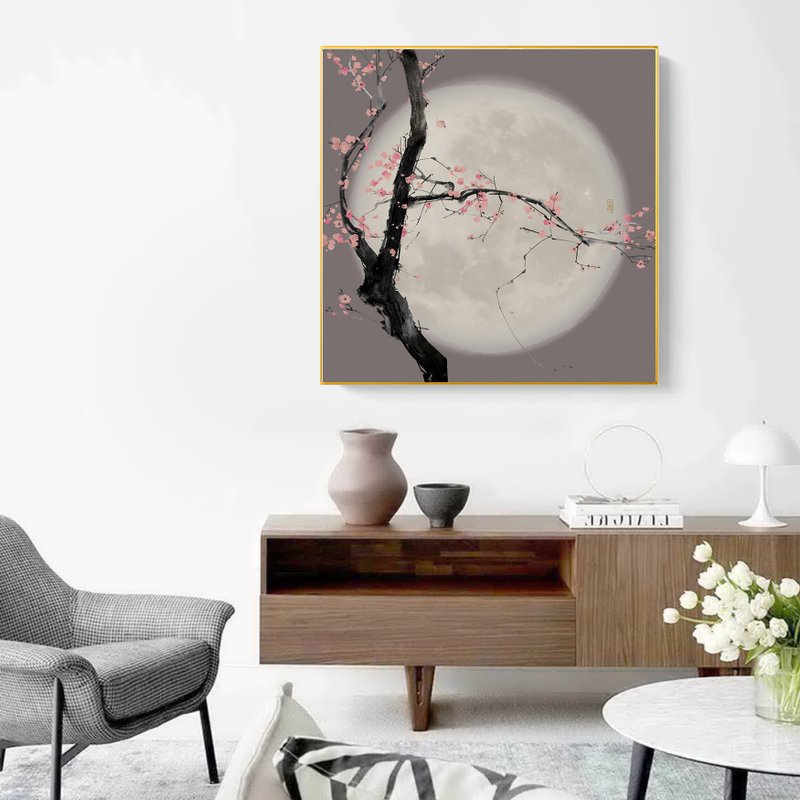 [Nian_Peach Blossom 01] Decorative Painting - โปสเตอร์ - ไม้ 