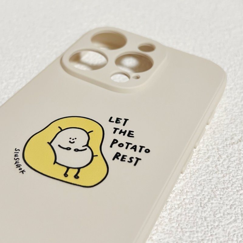 Let the potato rest 手機殼 / 全包軟殼 / iPhone 16系列可預訂 - 手機殼/手機套 - 塑膠 黃色