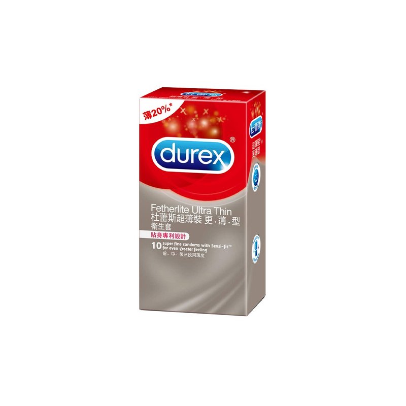 Durex Durex ultra-thin, thinner condom 10 pieces - Adult Products - Latex Transparent