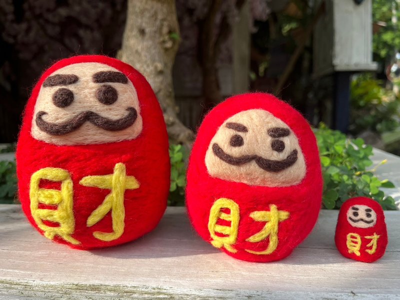 財神Family 羊毛氈  招財擺飾 招財小物 招財居家擺 - 玩偶/公仔 - 羊毛 紅色