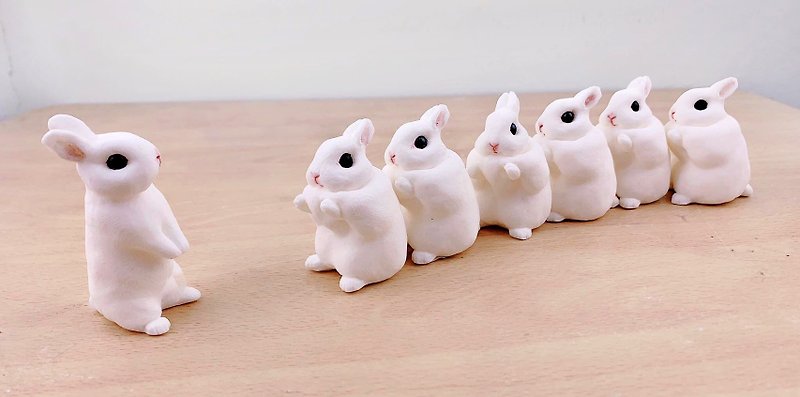 公版兔兔公仔(另提供客製上色) 寵物公仔 - 咕𠱸/飾品訂製 - 樹脂 多色