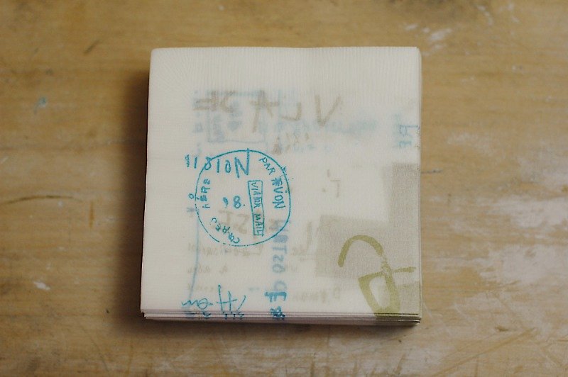 Classiky x Craft Log's Paper Napkin【Graffiti C / White (45241-05)】 - ผ้ารองโต๊ะ/ของตกแต่ง - กระดาษ ขาว