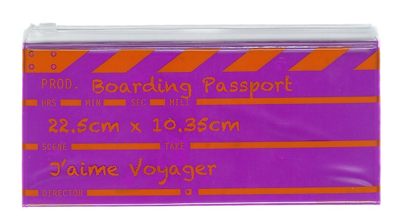 ディレクタークラップロングボーディングパスポート（パープル） - パスポートケース - プラスチック 