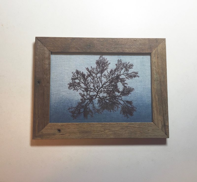 Seaweed 海藻art Indigo dyed 藍染 ART - ポスター・絵 - その他の素材 ブルー