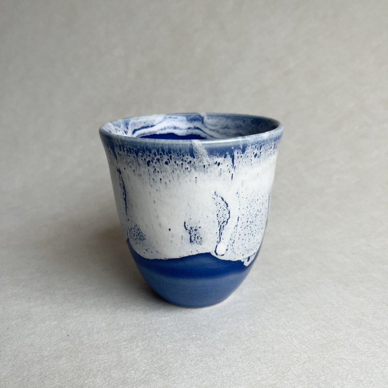 浪花琉璃。手工陶瓷盆栽 花盆 花器 陶盆 陶藝 陶器 教師節禮物 - 盆栽/植栽 - 瓷 藍色