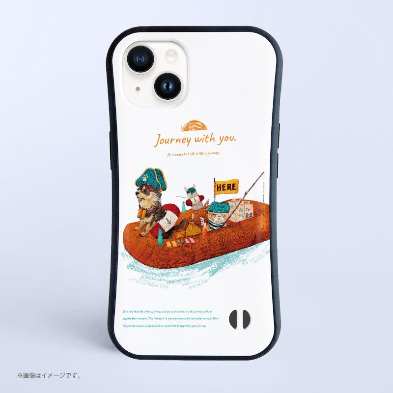 Shockproof Grip iPhone Case/ Journey with you. - Phone Cases - Plastic White