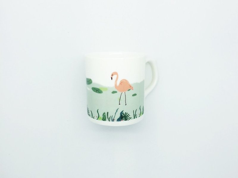 Mug - Flamingo - Mugs - Pottery Multicolor