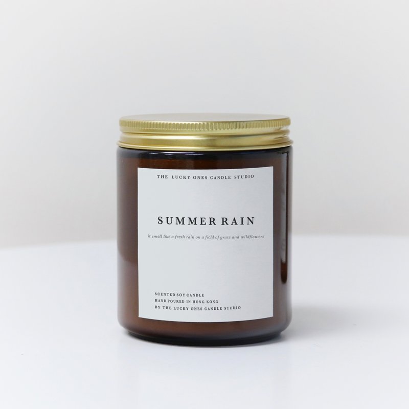 No.110 SUMMER RAIN | Handmade Soy Candle | Scented Candle - Candles & Candle Holders - Wax Transparent