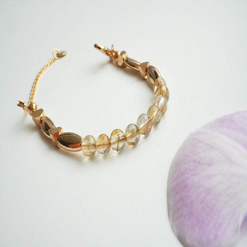 Blonde Crystal 14KGF Bracelet - Bracelets - Crystal Yellow