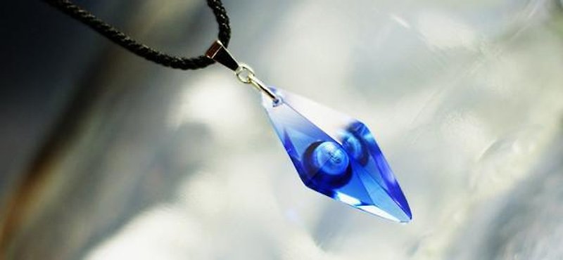 Easy enclosed pendant / Standard Dream blue (cobalt blue) - Necklaces - Other Metals 