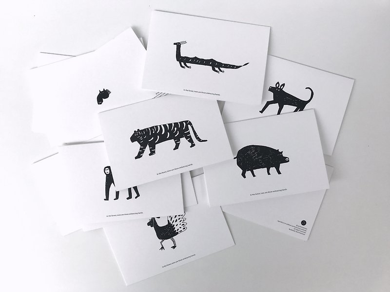Forest Canvas Universal Card 12 - Cards & Postcards - Paper Black
